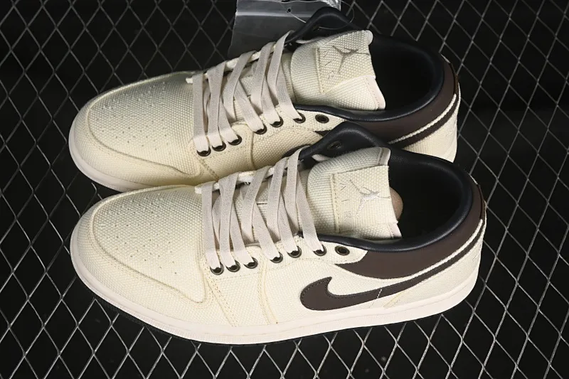 All categories Air Jordan Jordan series basketball shoes Air Jordan 1 Low Air Jordan 1 Low "Dongdan" AJ1 Joe 1 weaving beige low-top cultural and casual sneakers IB8058-110
